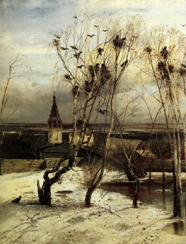 Aleksei Savrasov The Crows are Back oil painting picture